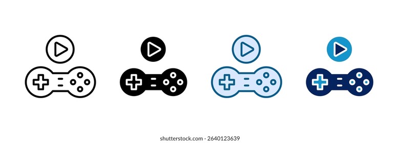 Gamified Icon Set Multiple Style Collection