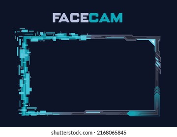 cadre facecam flux en direct jeu gaming jouer vidéo 3020034 Art vectoriel  chez Vecteezy