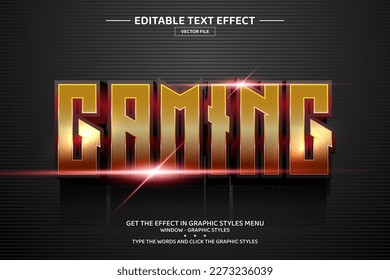 Gaming 3D editable text effect template