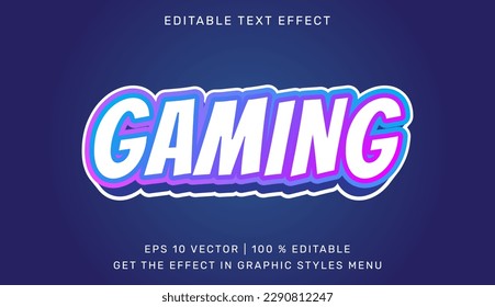 Gaming 3d editable text effect template. Suitable for brand or business logos