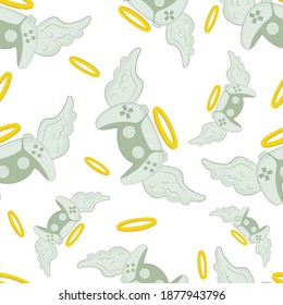 Gaming angel vector repeat pattern