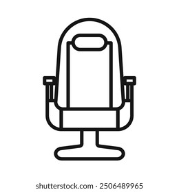 Gaming armchair icon Black line art vector logo