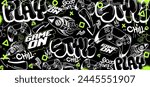 Gaming background vector and illustrations. Retro video game elements in graffiti style