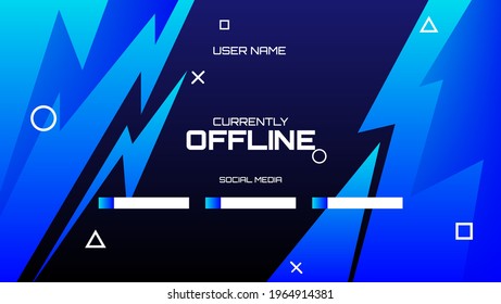 Gaming Banner Background Streaming Offline Mode Stock Vector (Royalty ...