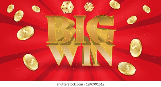 Gaming  banner for online casino, poker, roulette, slot machines, card games. 3d, stylish inscription