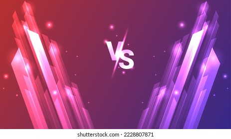 gaming battle background with modern style. Red versus Blue