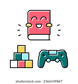 gaming book color icon vector. gaming book sign. isolated symbol illustration