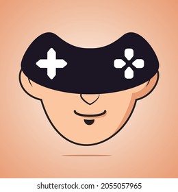 Gaming boy logo vector design.  Gaming mascot template design.