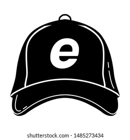 Gaming cap glyph icon. Esports equipment. Team cap silhouette symbol. Negative space. Vector isolated illustration