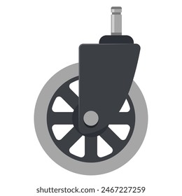 Gaming chair caster vector cartoon illustration isolated on a white background.