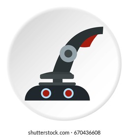 Gaming chair icon in flat circle isolated vector illustration for web