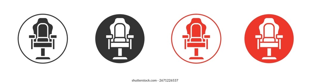 Gaming chair icon for logo, vector sign symbol for design