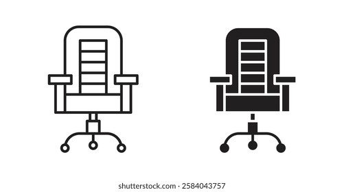 Gaming chair icon set in thin line. vector illustrations for web