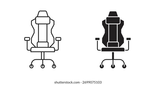 Icono de silla de juego simple plana tendencia moderna Diseño gráfico abstracto logotipo