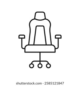 Gaming chair icon. simple thin line vector icon