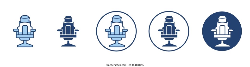 Gaming chair icon Thin line art isolated