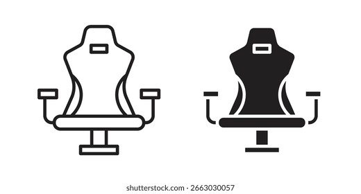 Gaming chair icon vector design element logo template