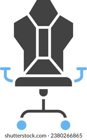 Imagen vectorial de icono de la silla de juegos. Adecuado para aplicaciones web móviles y medios de impresión.