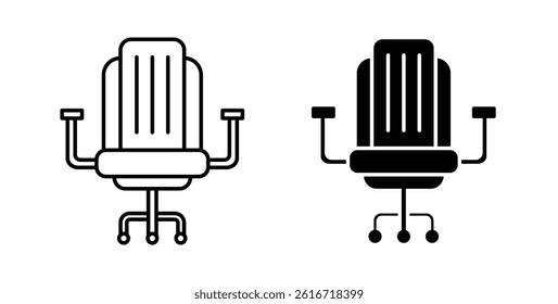 Gaming chair icons set for website design