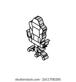 gaming chair isometric icon vector. gaming chair sign. isolated symbol illustration