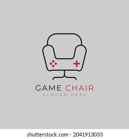 gaming chair logo and icon design template