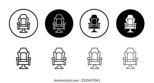 Gaming Chair Outline vector for web ui