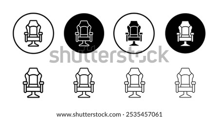 Gaming Chair Outline vector for web ui