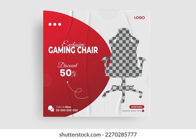 Gaming chair sale social media Instagram post template