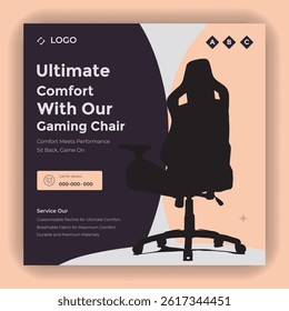 Gaming chair sale and social media instagram post template