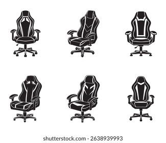 gaming chair silhouette vector illustration design isolated on white background
