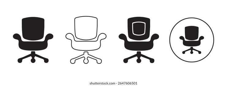 Gaming chair vector symbol. Office chair icon. Vector eps 10