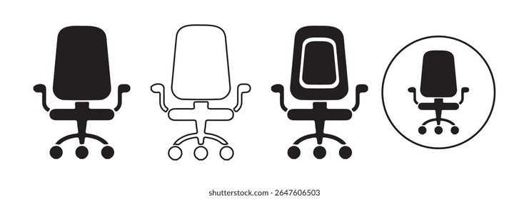 Gaming chair vector symbol. Office chair icon. Vector eps 10