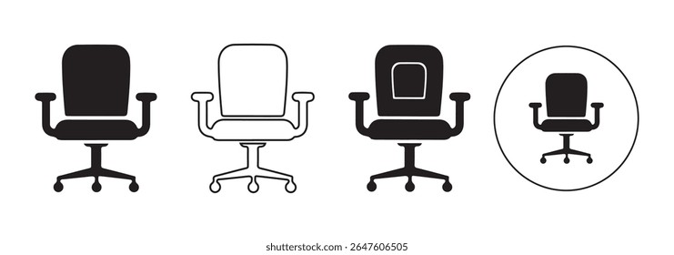 Gaming chair vector symbol. Office chair icon. Vector eps 10