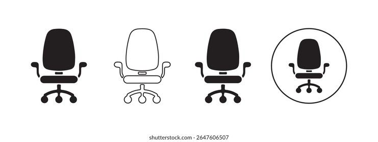 Gaming chair vector symbol. Office chair icon. Vector eps 10