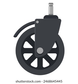 Gaming chair wheels with lock vector cartoon illustration isolated on a white background.