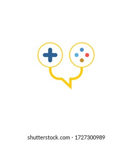 Gaming chat logo template vector icon design