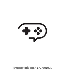 Gaming chat logo template vector icon design