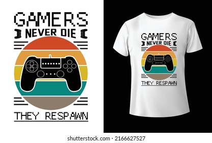 Gaming colorful t shirt design