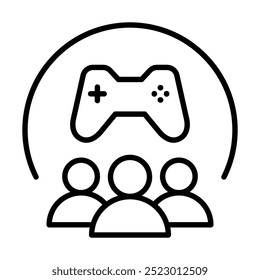 Gaming Community icon line vector illustration