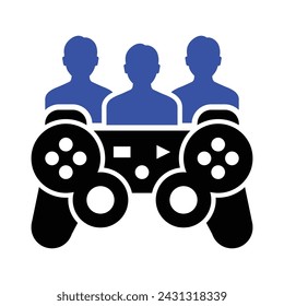 Icono de la comunidad de juegos, ilustraciones de gráficos vectoriales 