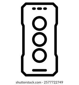 gaming computer icon in outline style on white background