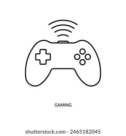 gaming concept line icon. Simple element illustration. gaming concept outline symbol design.