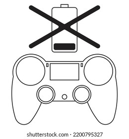 Gaming Console Controler or Joystick Icon with Flat Design Style