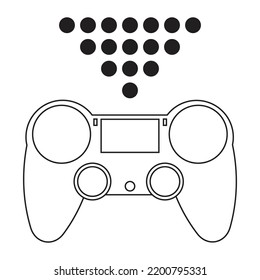 Gaming Console Controler or Joystick Icon with Flat Design Style