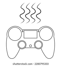 Gaming Console Controler or Joystick Icon with Flat Design Style