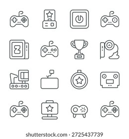 Gaming Console Controller und Symbole für Unterhaltungsvideospiele