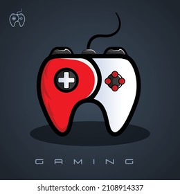 Gaming Console Controller Png Vector For Streamers To Use As A Logo Or Print On A Tee Shirt. PA Shaped Controller Can Attract With Initials For Branding Ideas. Esports Symbol For Online Players