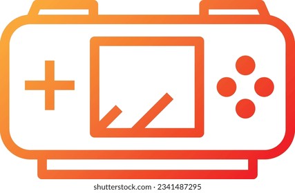 Gaming Console Gradient Icon - Single Icon, Vector