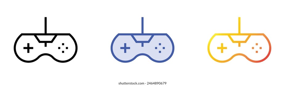 gaming console icon. Linear, Blue Fill and Gradient Style Design Isolated On White Background