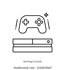 gaming console icon. Outline style icon design isolated on white background